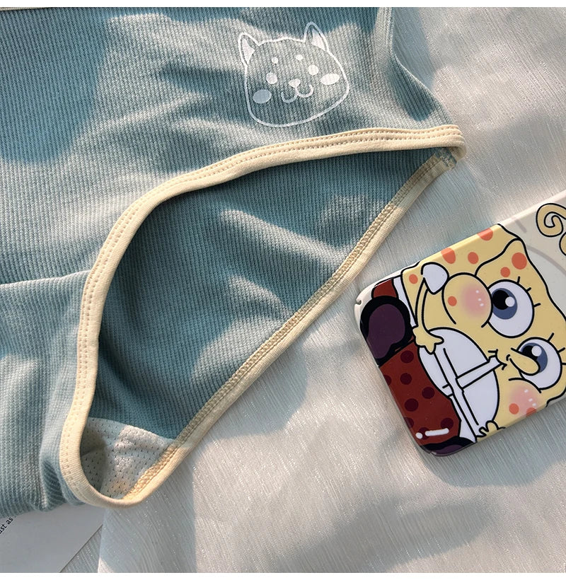 Cute Couple Underwear Set – Matching Cat Print Boxer & Briefs for Lovers