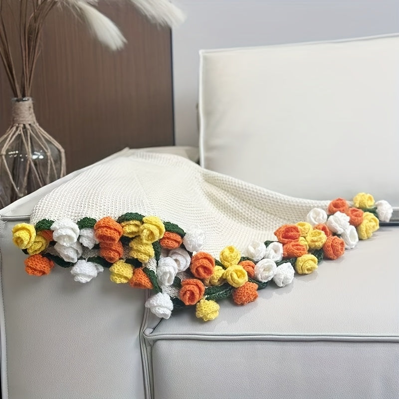 Romantic Rose Bouquet Blanket – Handmade Love Gift for Couples & Valentines