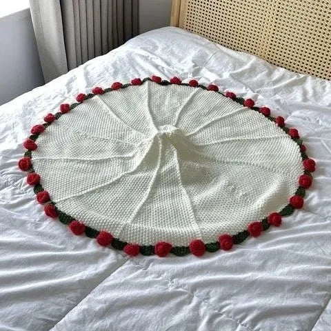 Romantic Rose Bouquet Blanket – Handmade Love Gift for Couples & Valentines