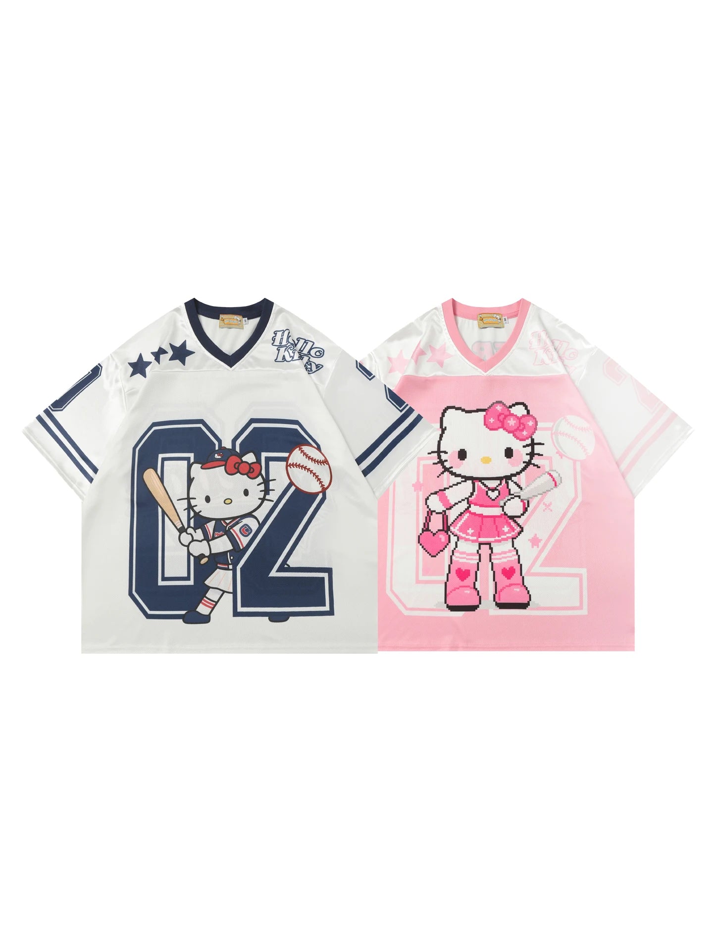 Hello Kitty Baseball Jersey – Super Girl Kawaii Sporty Top for Women&Men