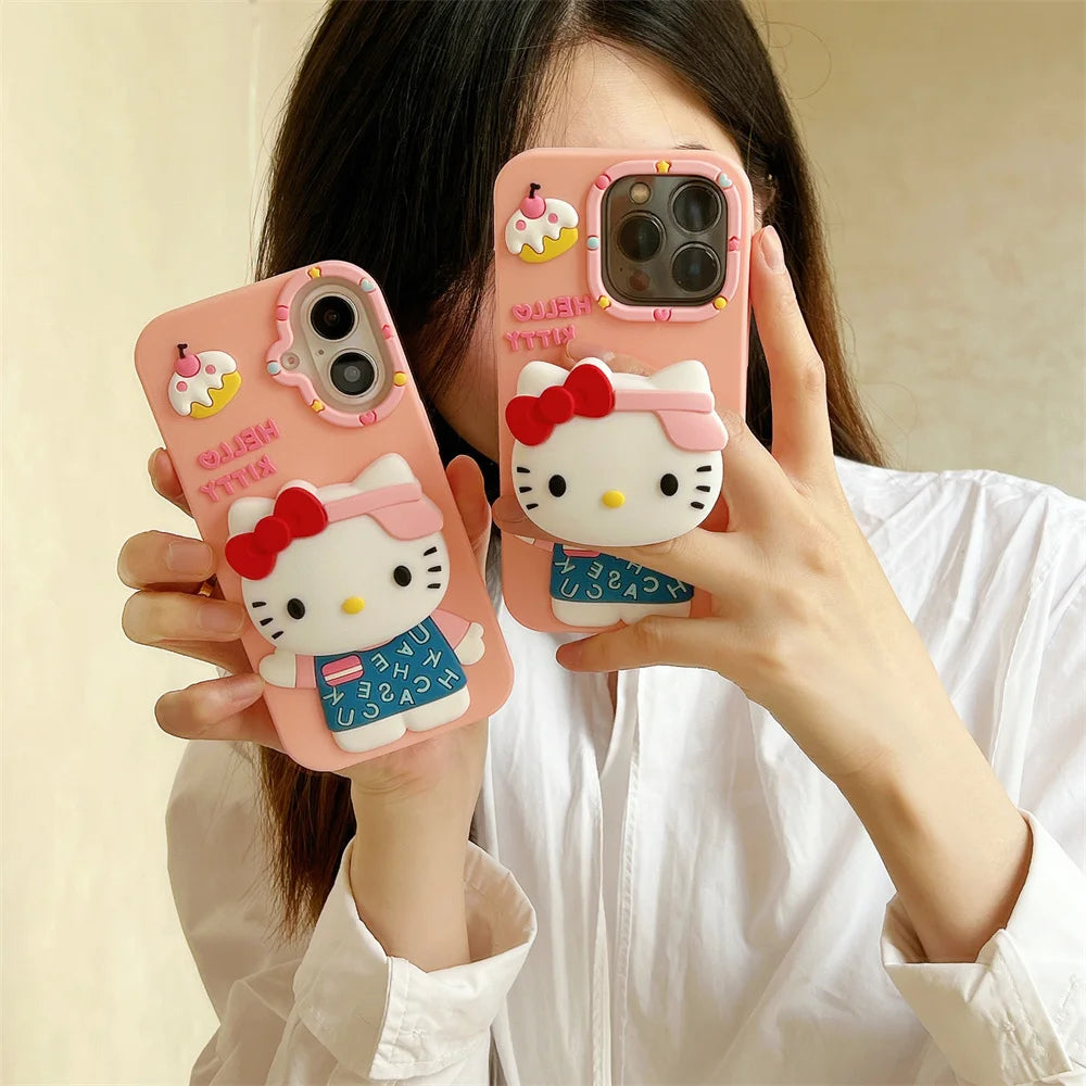 3D Hello Kitty Phone Case – Cute, Bold & Kawaii Style in Pink