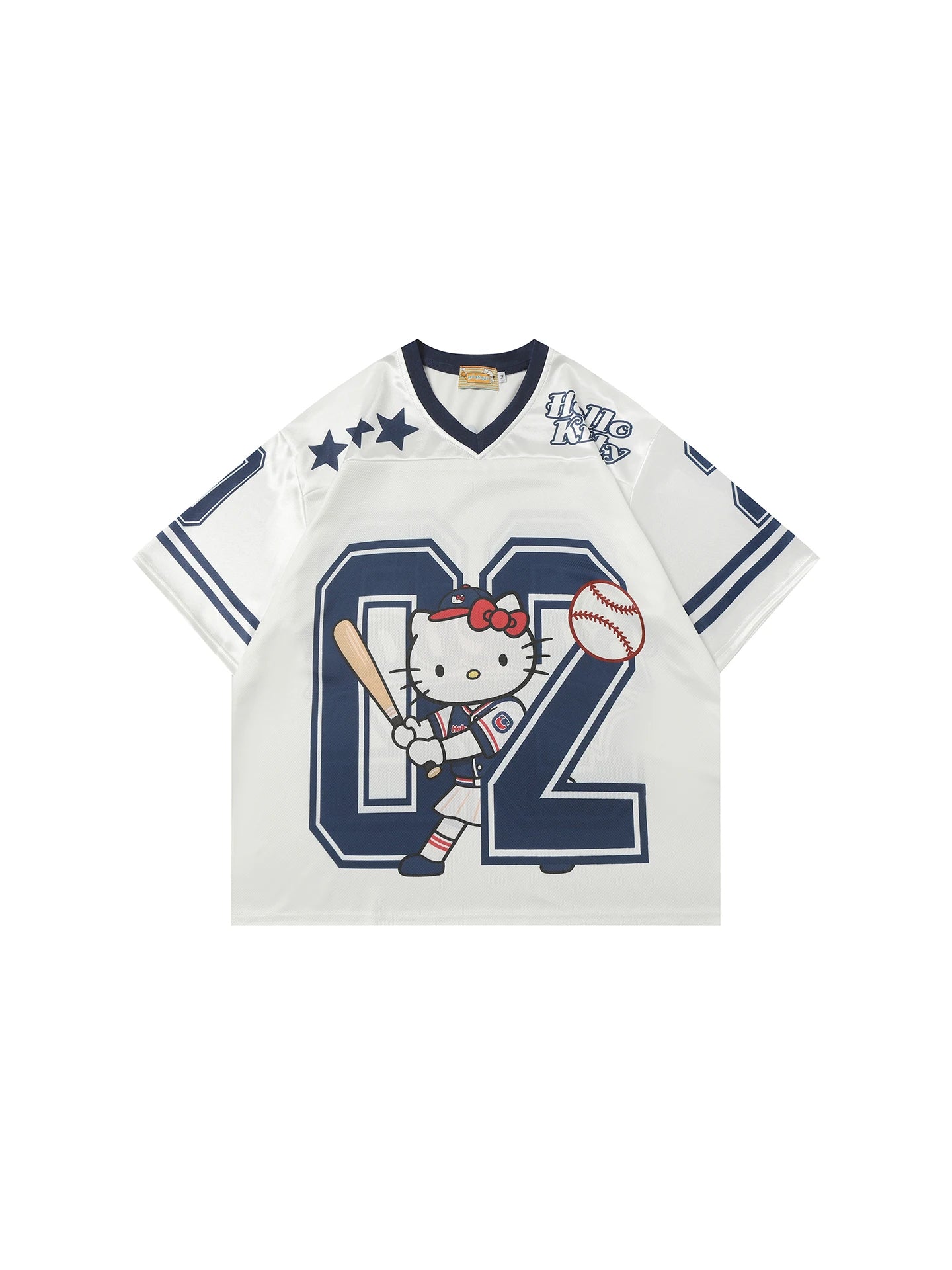Hello Kitty Baseball Jersey – Super Girl Kawaii Sporty Top for Women&Men