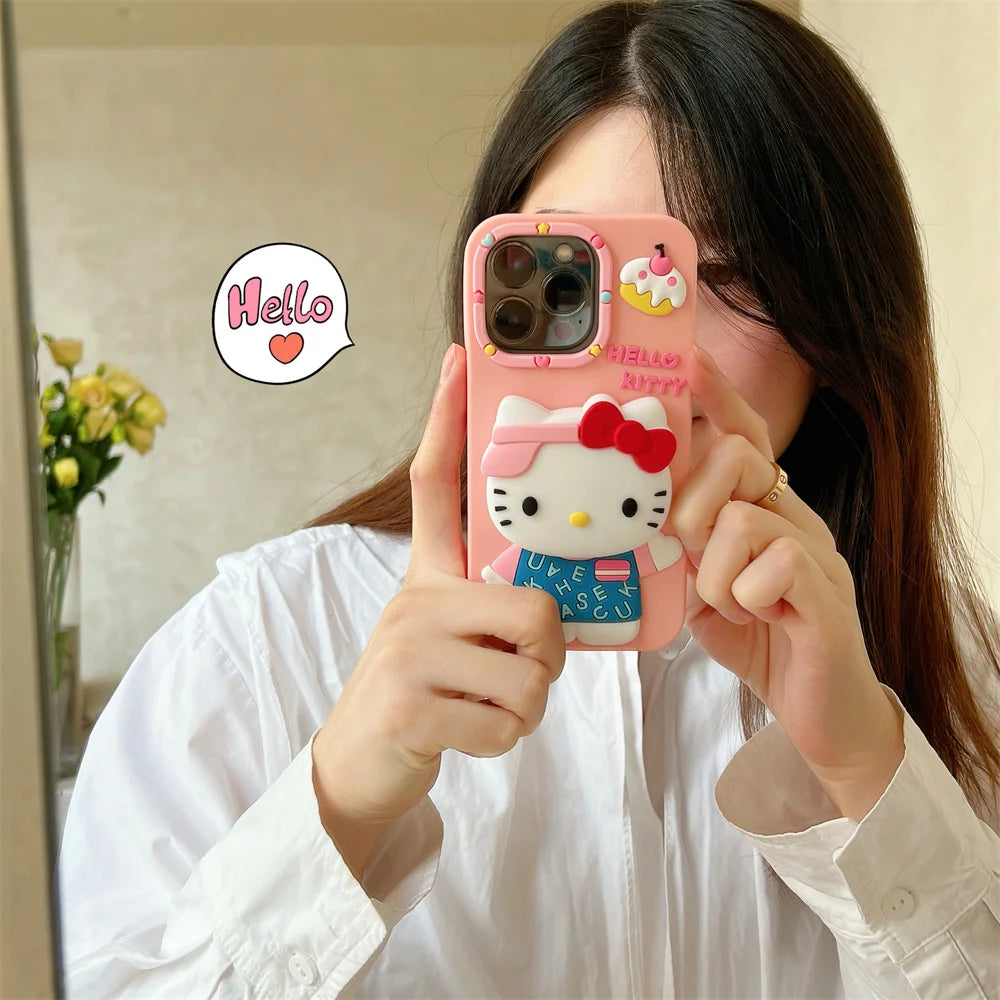 3D Hello Kitty Phone Case – Cute, Bold & Kawaii Style in Pink