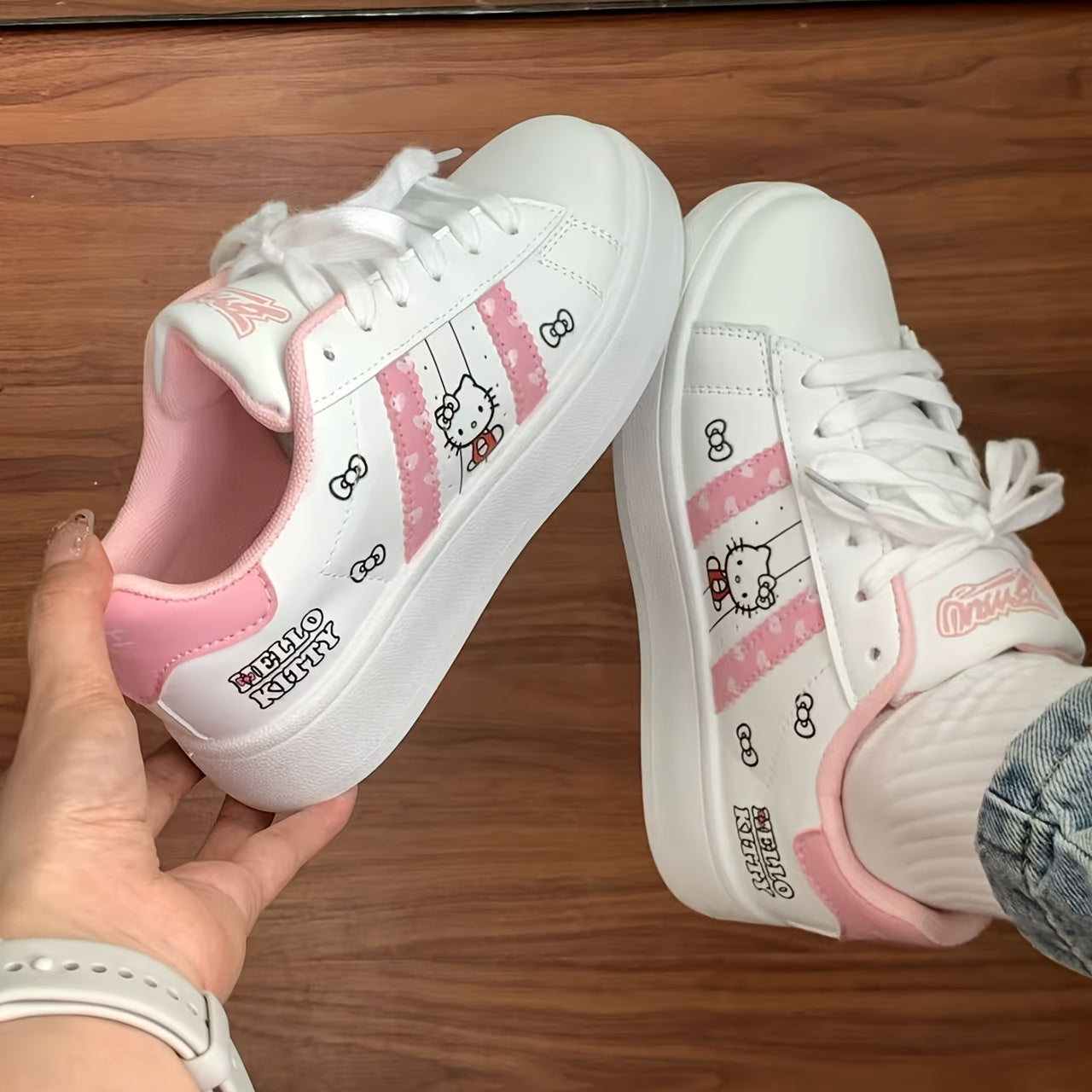 Hello Kitty Women’s Sneakers, Iconic Character Style with Playful Details & Everyday Comfort