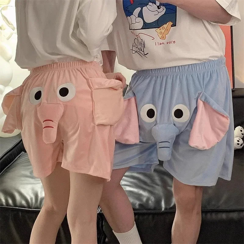 Funny Elephant Shorts – Cute 3D Animal Design for Couples & Playful Gifts