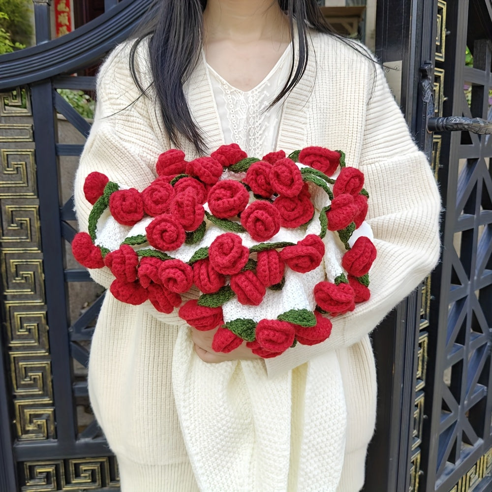 Romantic Rose Bouquet Blanket – Handmade Love Gift for Couples & Valentines