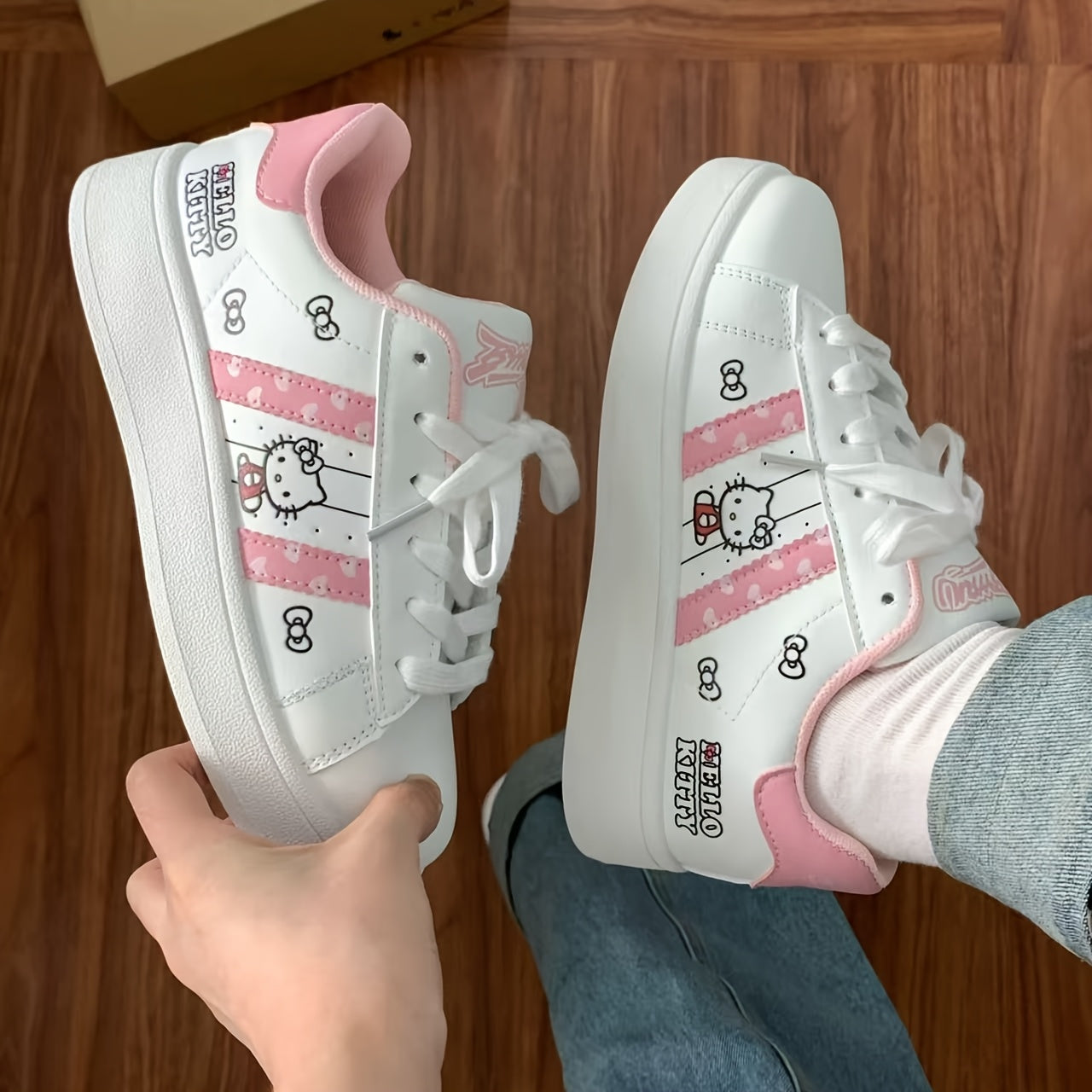 Hello Kitty Women’s Sneakers, Iconic Character Style with Playful Details & Everyday Comfort