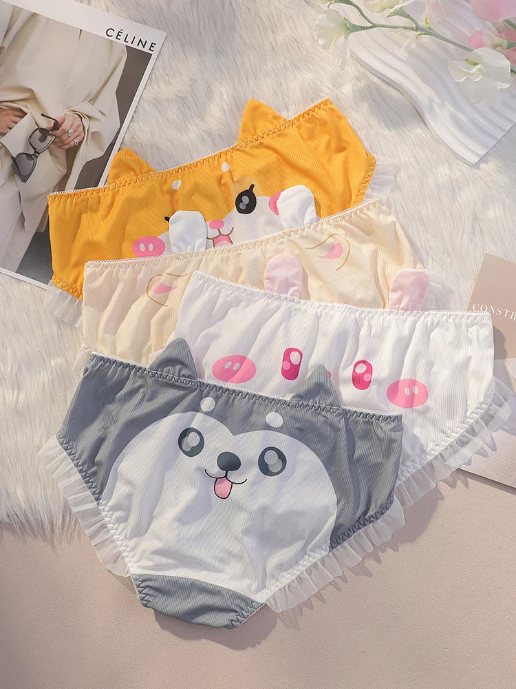 Couple Matching Underwear Set – Playful Animal Face Design & Coordinated Style
