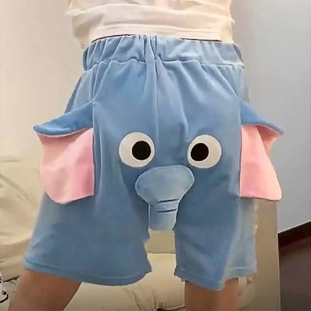 Funny Elephant Shorts – Cute 3D Animal Design for Couples & Playful Gifts