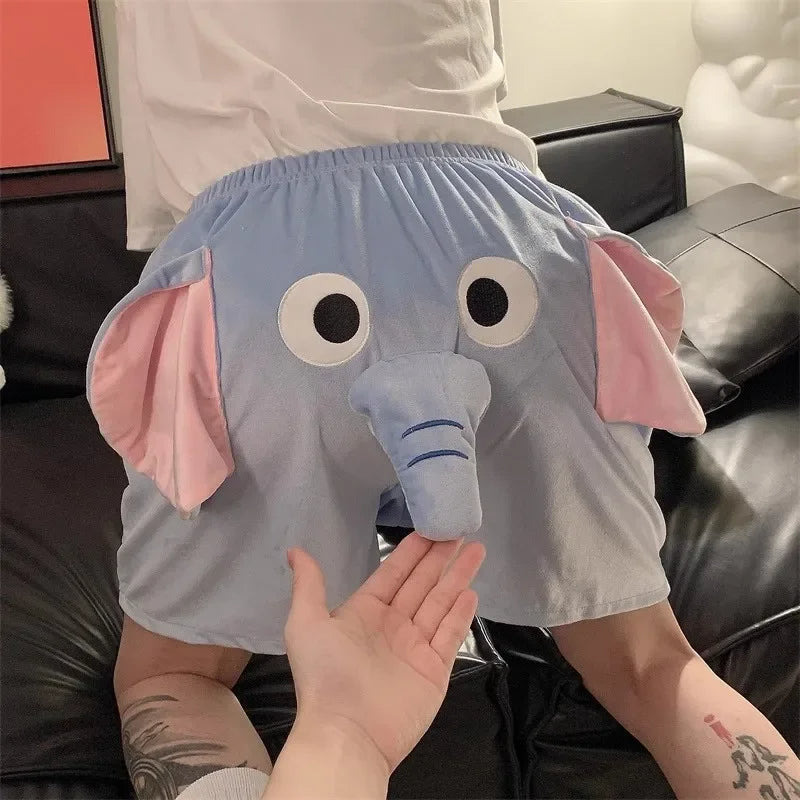 Funny Elephant Shorts – Cute 3D Animal Design for Couples & Playful Gifts