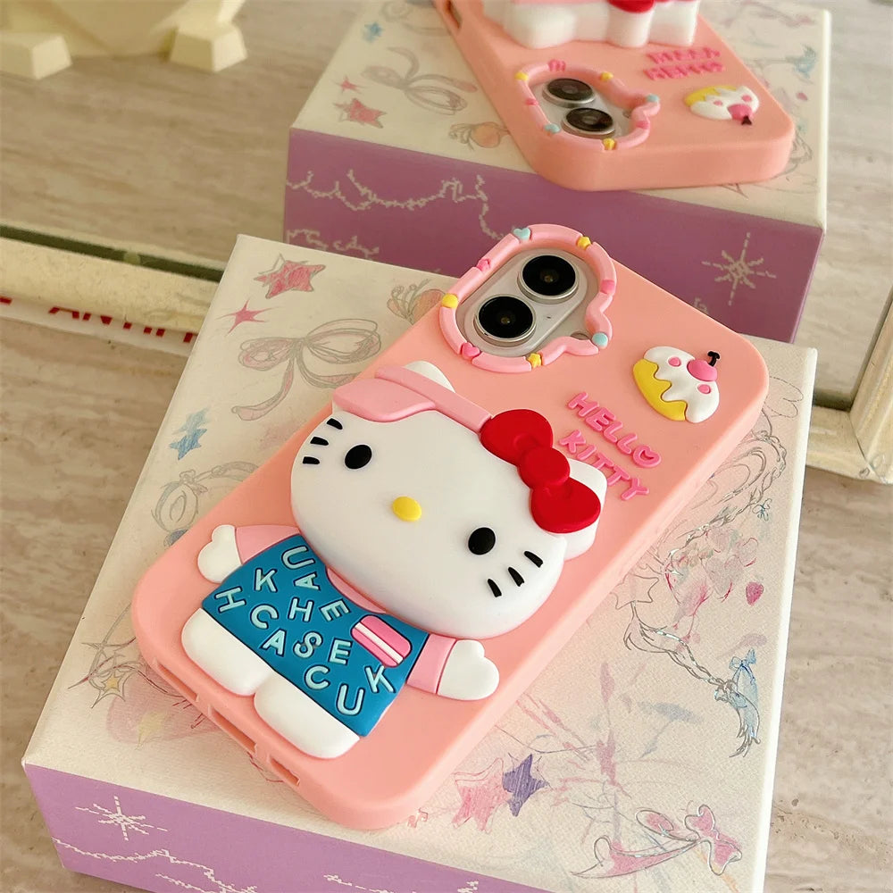 3D Hello Kitty Phone Case – Cute, Bold & Kawaii Style in Pink