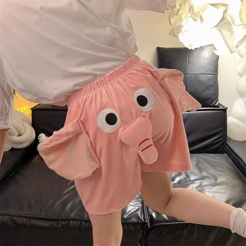 Funny Elephant Shorts – Cute 3D Animal Design for Couples & Playful Gifts