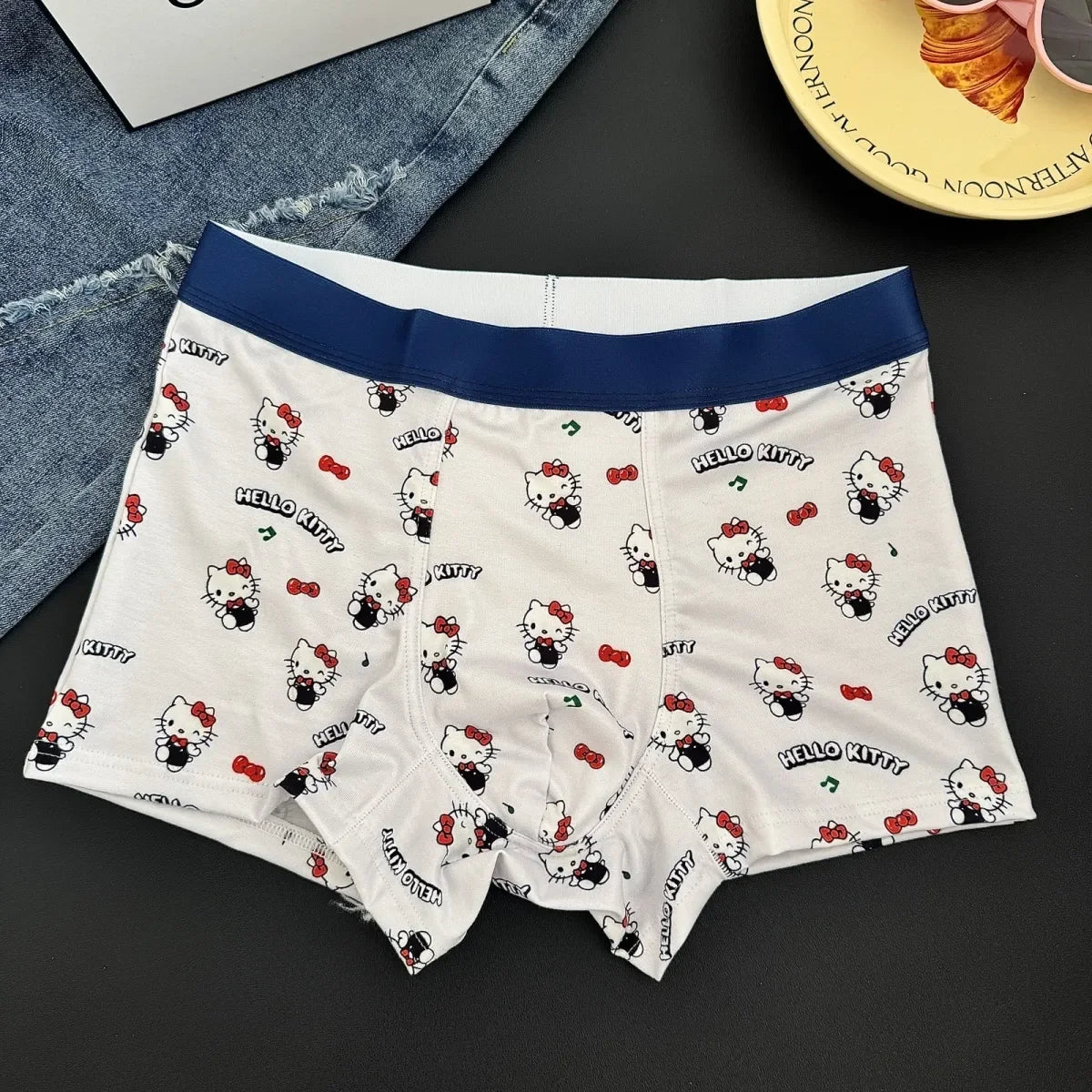Hello Kitty Matching Underwear Set, Lace Detail & Playful Couple Style