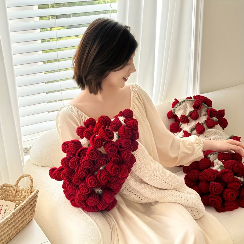 Romantic Rose Bouquet Blanket – Handmade Love Gift for Couples & Valentines