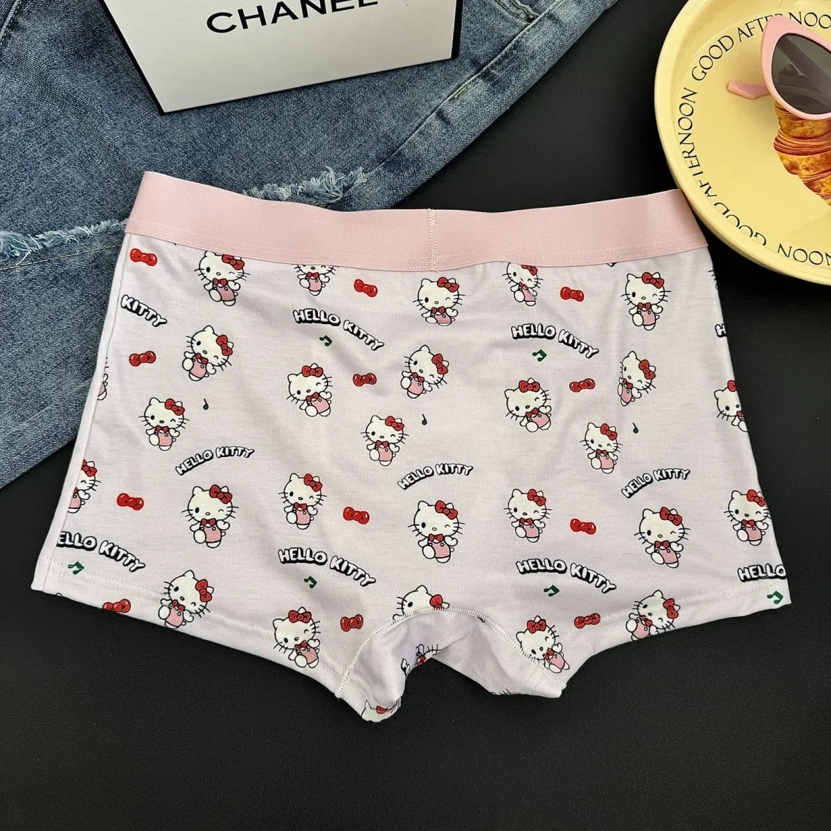 Hello Kitty Matching Underwear Set, Lace Detail & Playful Couple Style