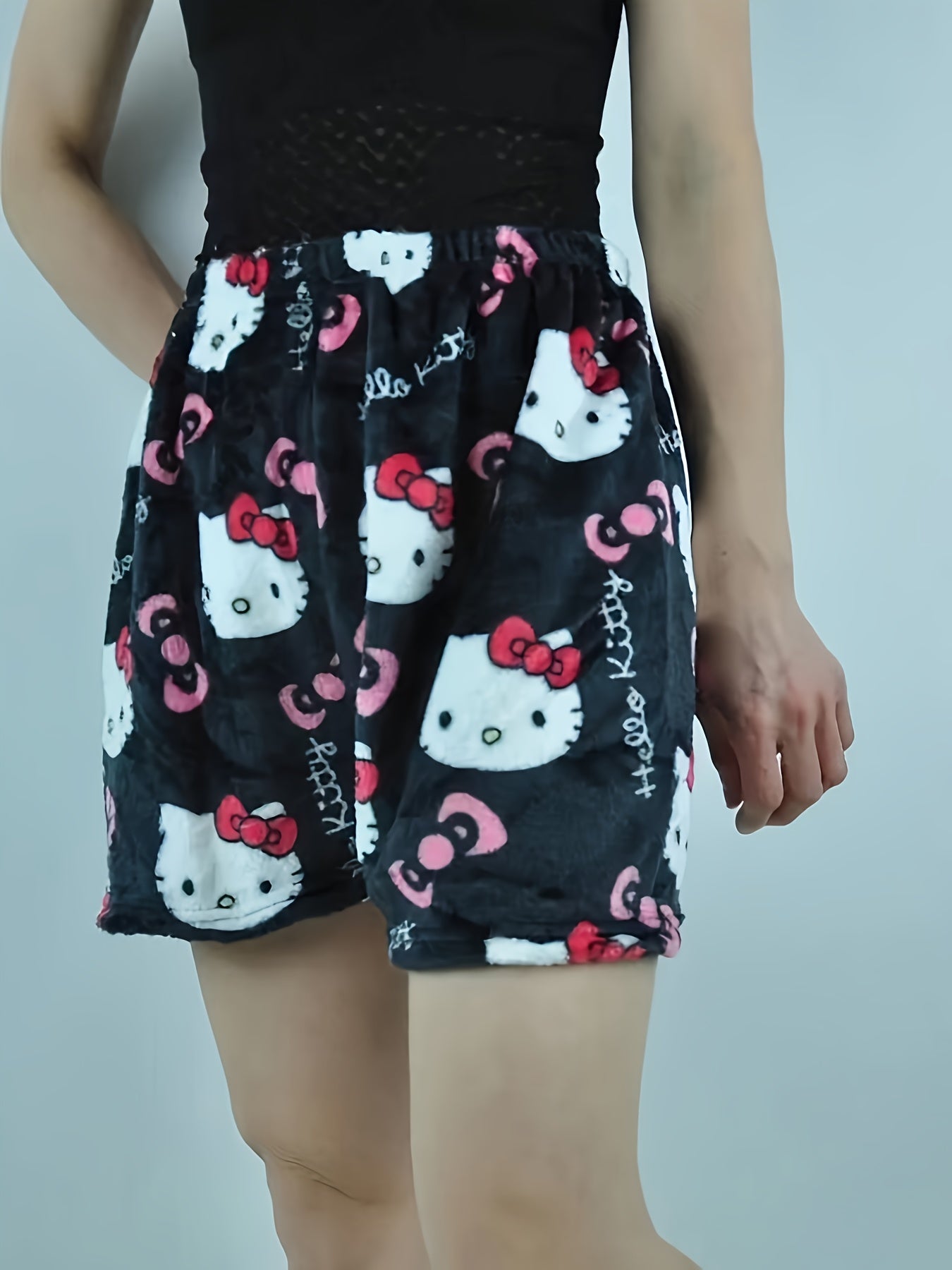Cute Hello Kitty Plush Shorts – Perfect for Home & Relaxing
