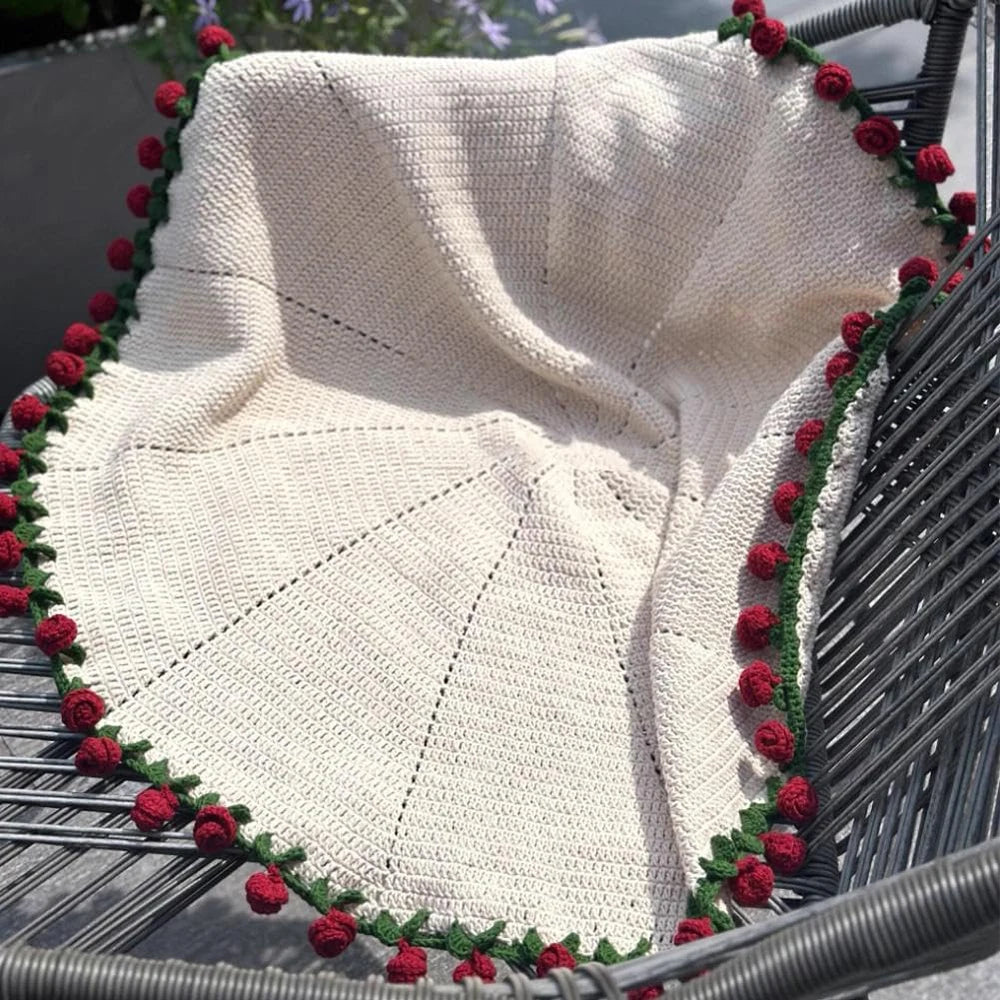 Romantic Rose Bouquet Blanket – Handmade Love Gift for Couples & Valentines