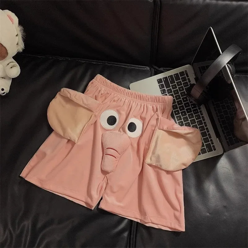 Funny Elephant Shorts – Cute 3D Animal Design for Couples & Playful Gifts
