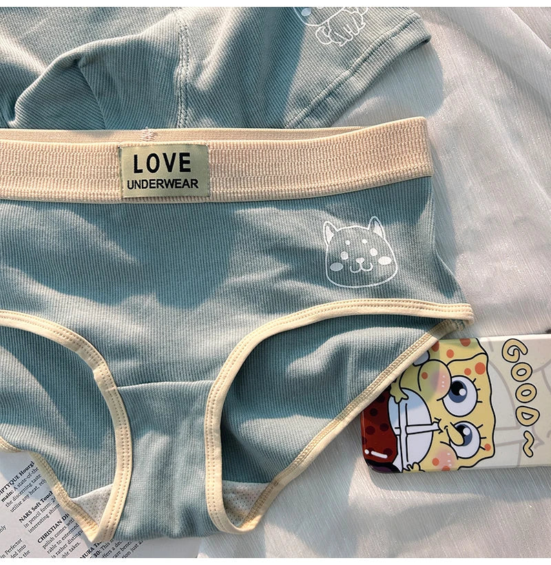 Cute Couple Underwear Set – Matching Cat Print Boxer & Briefs for Lovers