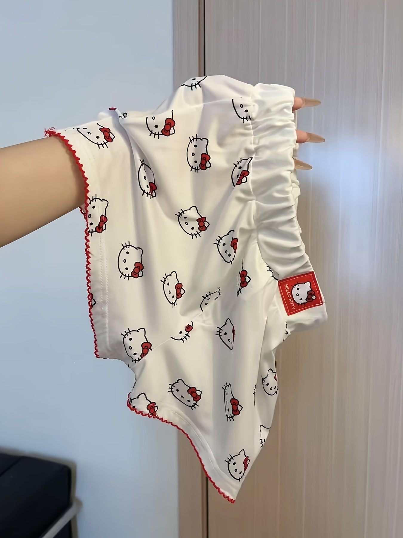 Cute Hello Kitty-Inspired Pajama Set – Kawaii Camisole & Shorts Loungewear for Women