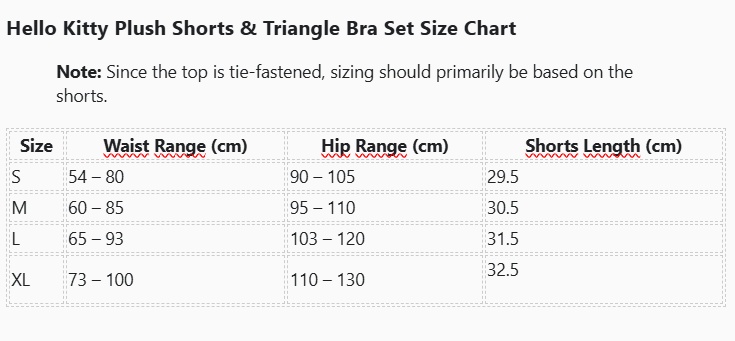 Hello Kitty Fleece Pajama Set – Soft & Cute Triangle Top and Shorts Sleepwear