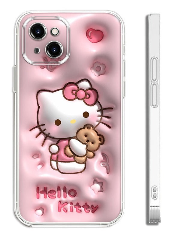 Hello Kitty Bear Phone Case – Cute, Textured & Full of Charm