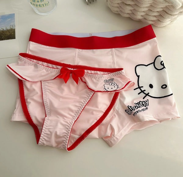 Hello Kitty Couple Underwear Set – Cute Matching Boxer & Panties