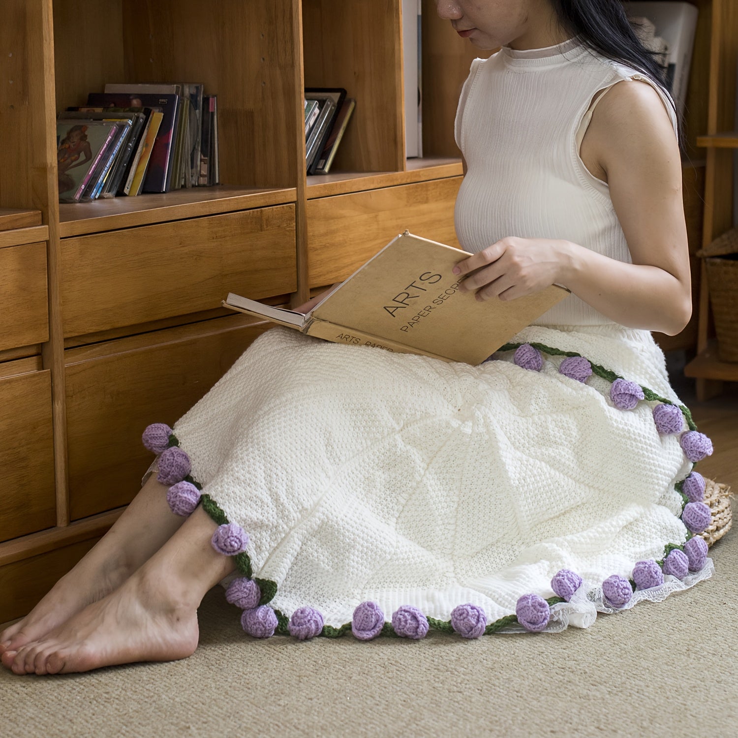 Romantic Rose Bouquet Blanket – Handmade Love Gift for Couples & Valentines