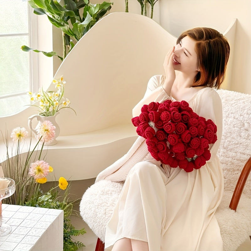 Romantic Rose Bouquet Blanket – Handmade Love Gift for Couples & Valentines