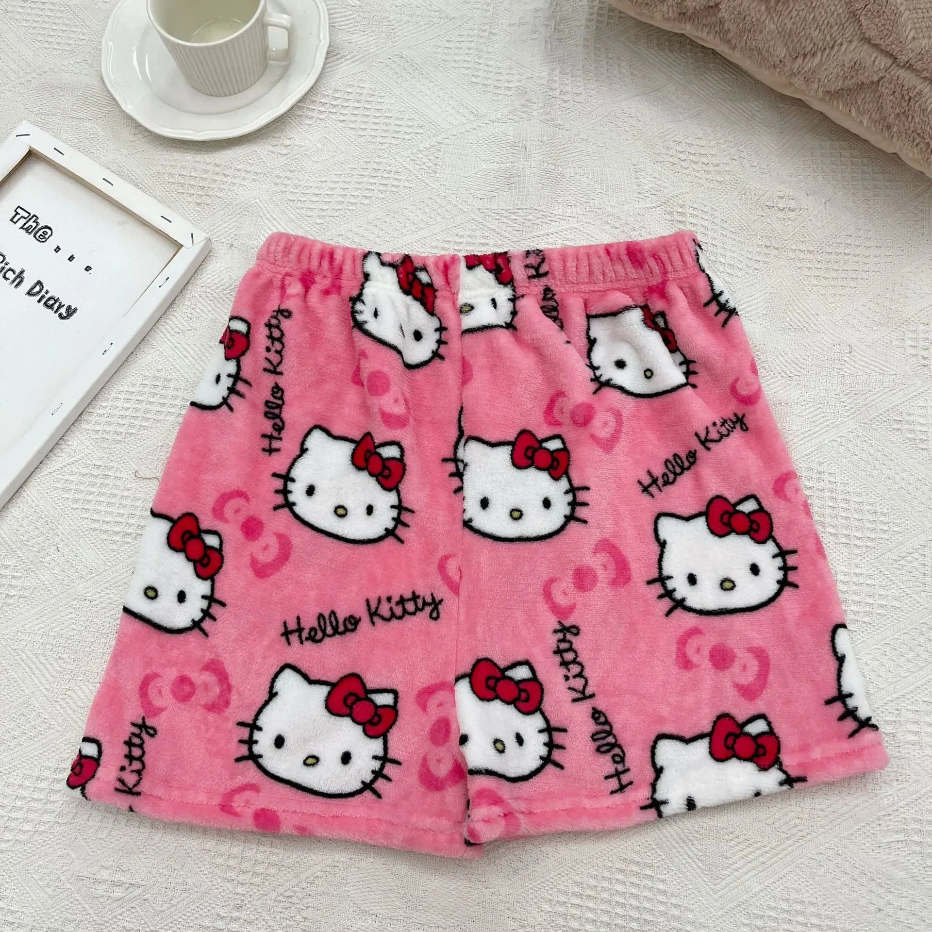 Cute Hello Kitty Plush Shorts – Perfect for Home & Relaxing