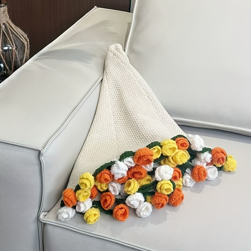 Romantic Rose Bouquet Blanket – Handmade Love Gift for Couples & Valentines