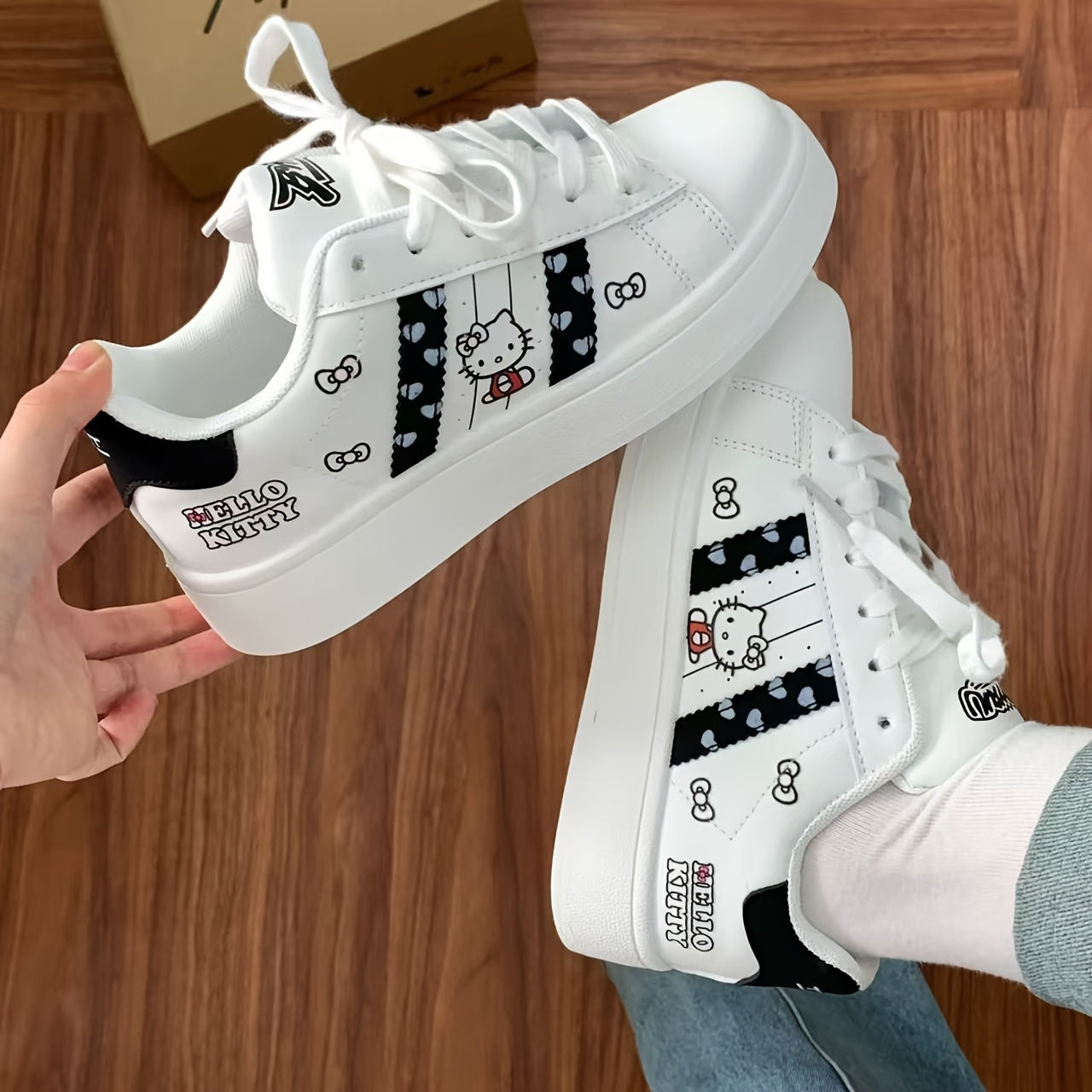 Hello Kitty Women’s Sneakers, Iconic Character Style with Playful Details & Everyday Comfort