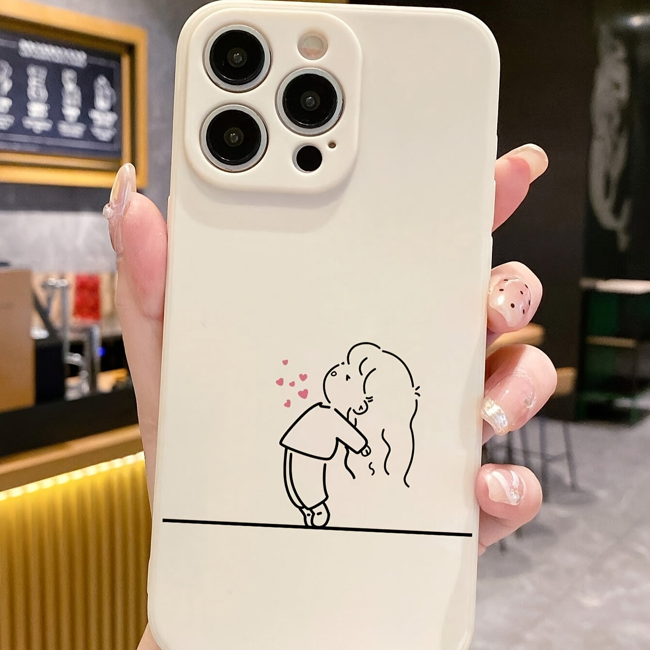 Couple Matching Phone Cases – Cute Minimalist Love Design for iPhone