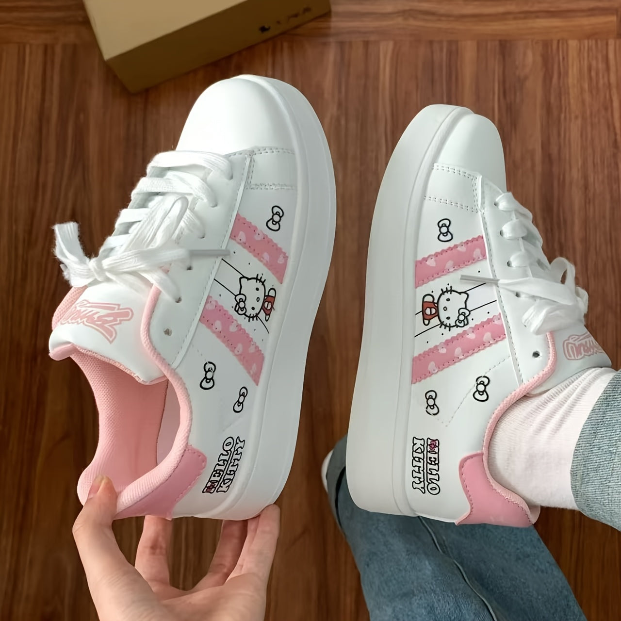 Hello Kitty Women’s Sneakers, Iconic Character Style with Playful Details & Everyday Comfort