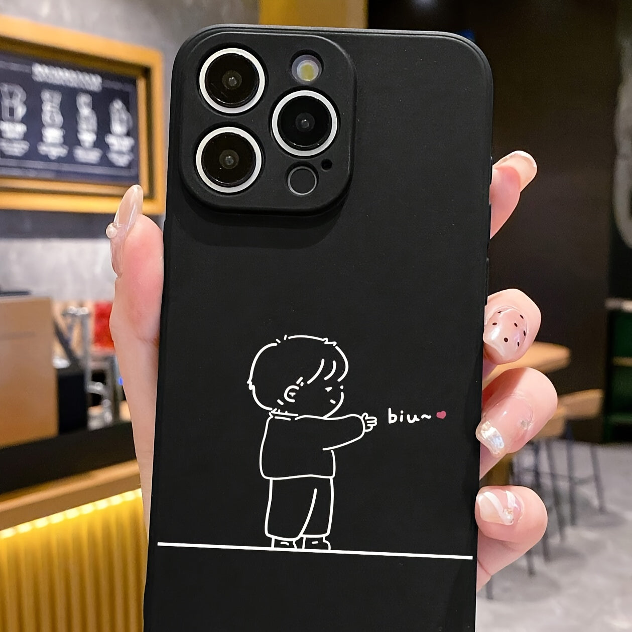 Couple Matching Phone Cases – Cute Minimalist Love Design for iPhone