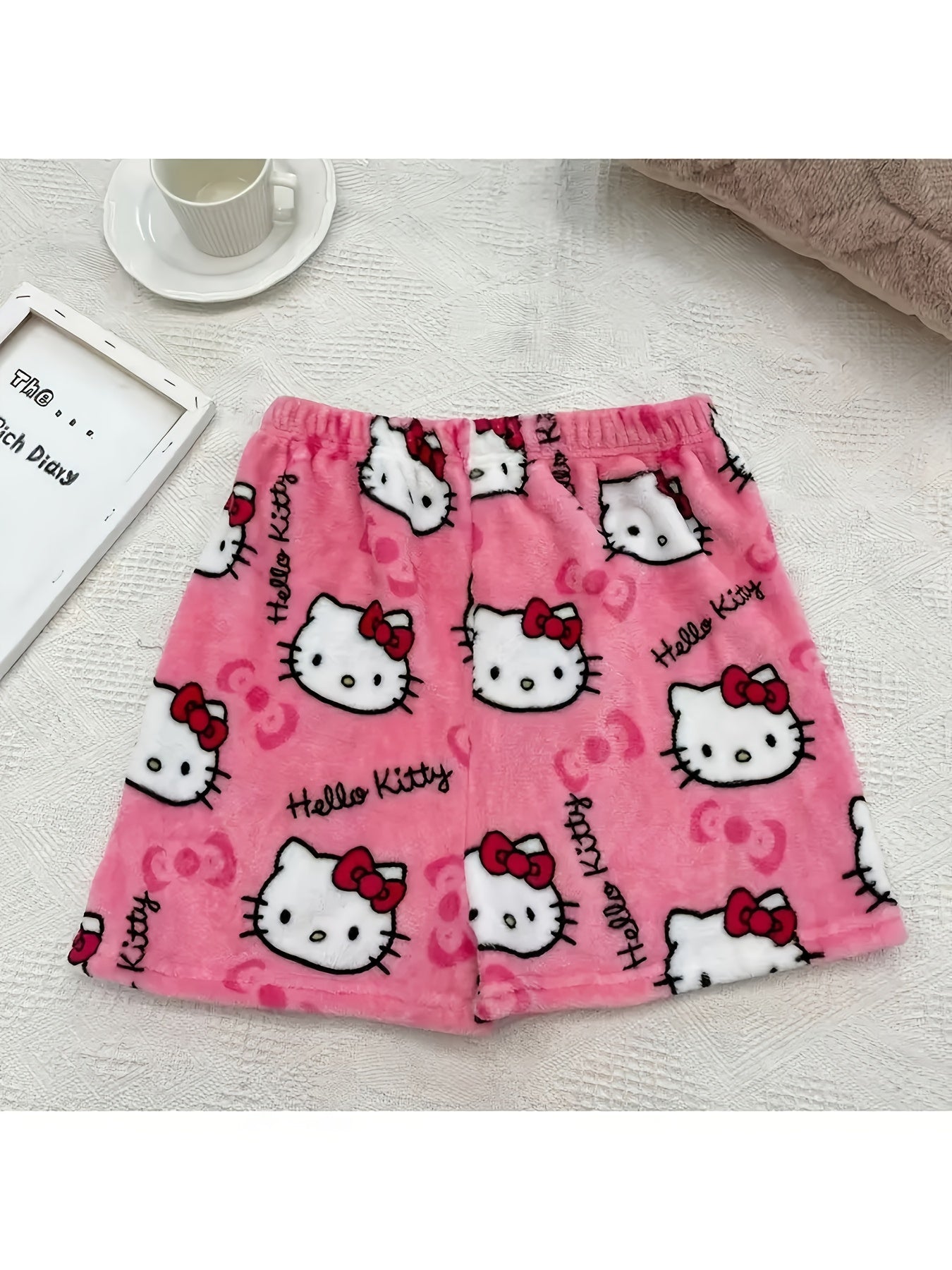 Cute Hello Kitty Plush Shorts – Perfect for Home & Relaxing