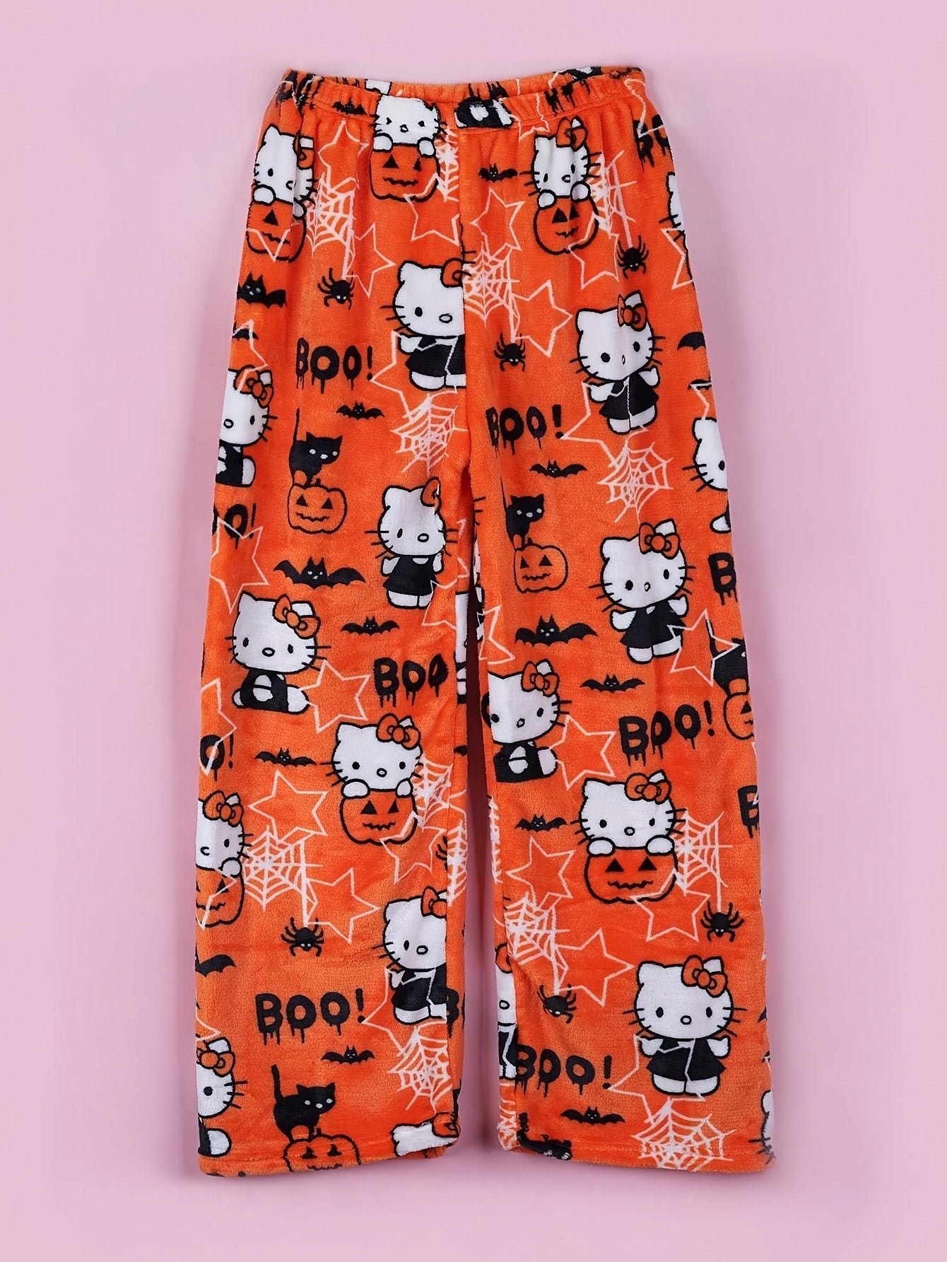 Hello Kitty Plush Pajama Pants – Cozy Cartoon Lounge Bottoms for Women&Men