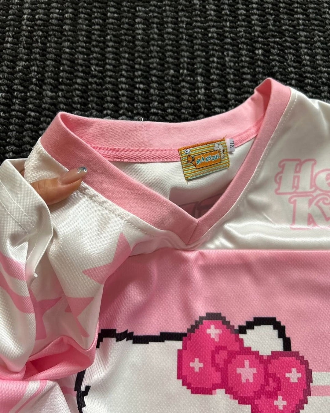 Hello Kitty Baseball Jersey – Super Girl Kawaii Sporty Top for Women&Men