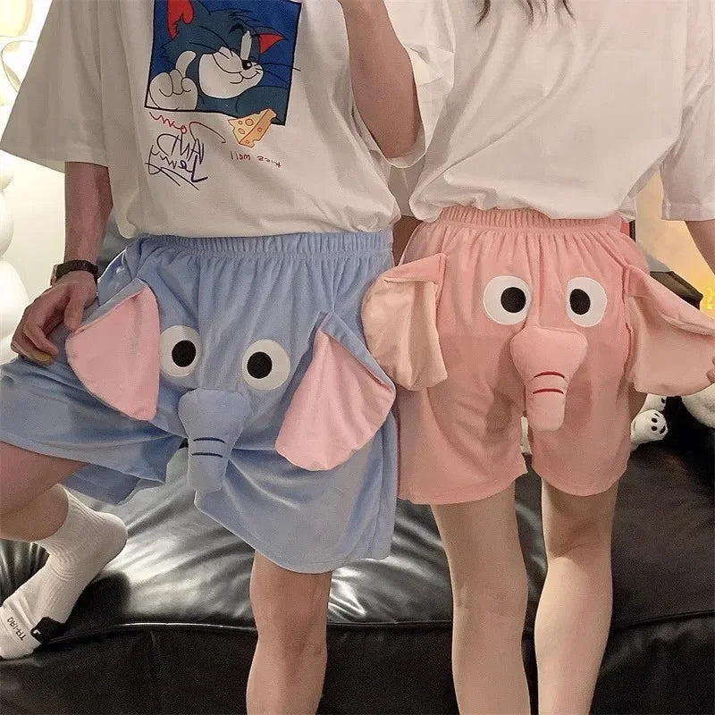 Funny Elephant Shorts – Cute 3D Animal Design for Couples & Playful Gifts